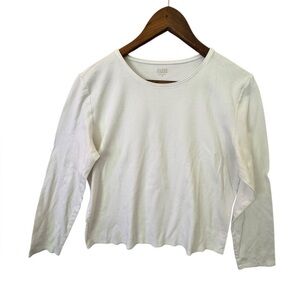 jcpenney White Long Sleeve Athletic Top
